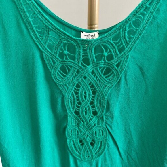Wilfred by Aritzia Emerald Green Silk Cami Dress – Size XXS (Relaxed Fit) - Picture 3 of 8